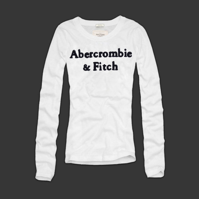 Abercrombie Fitch Mujeres De Cuello Redondo Largo Remera AF8149
